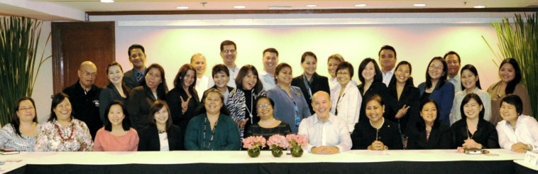 Photo of AHRM members with Labor Secretary Rosalinda Baldoz at the Mandarin Oriental